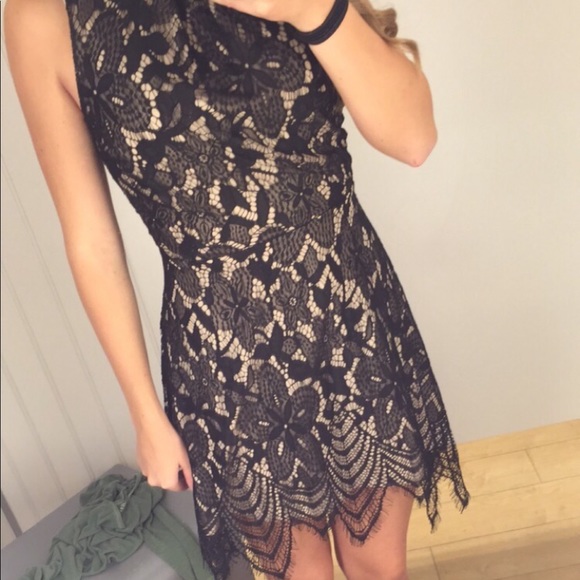 Short Black Lace Dress - Picture 3 of 3